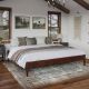 AFI Pasadena Mid Century Modern Walnut Brown Heavy Duty Solid Wood Frame King Platform Bed AR7751034