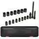Milton 3/8 in. Drive Shallow 6-Point Imp Socket Set, 6-20 mm, Universal Joint and Extension Bars (18-Piece) 1300-SS-01