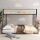 Noble House Yars Ladder Twin Over Full Bunk Bed, Metal, Black, without Mattress 111461