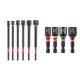 Milwaukee SHOCKWAVE Impact Duty, 6 in. Magnetic Nut Driver Set & 1-7/8 in. Alloy Steel Magnetic Nut Driver Set (10-Piece) 49-66-4567-49-66-4562