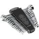SKYSHALO 16-Piece Ratcheting Wrench Set, Combination Wrench Set with Organizer Rack, Cr-V Steel, Metric 8mm to 24mm ZXBSTZGDK16PX3TR1V0-SK0320