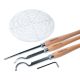 ‎POWERTEC 3PCS Carbide Lathe Tools for Woodturning with 10 in. Center Finder Compass, Wood Lathe Tools for Making Wood Art 72004N