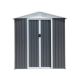 Clihome Grey 6 ft. W x 4 ft. D Metal Garden Shed Patio Outdoor Bike Shed with Doors (24 sq. ft.) CL-TP71707LBW