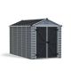 CANOPIA by PALRAM SkyLight 6 ft. W x 12 ft. D Dark Gray Deco Plastic Garden Outdoor Storage Shed 75.6 sq. ft. 704952