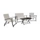Unbranded Jericho Folding 4 Piece Woven PE Wicker Deep Patio Conversation Set DL-SS23001