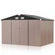 Sizzim 10 ft. W x 8 ft. D Outdoor Metal Shed with Vents and Lockable Doors 73 sq. ft. KZ-37-20
