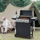 Unbranded 4-Burner 34,200 BTU Barbecue Grill, Patio Garden Stainless Steel Propane Grill with Cover in Black HL-W1650137967