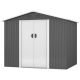 JAXPETY 8.4 ft. W x 6.3 ft. D Outdoor Metal Storage Shed Garden Tool Galvanized Steel Shed with Sliding Door (52.92 sq. ft.) HG61G1323-T01