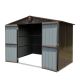 domi outdoor living 10 ft. W x 8 ft. D Metal Shed with Lockable Doors and Air Vents (45.9 sq. ft.) LGCF1552-BR-D