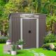 Boosicavelly 6 ft. W x 4 ft. D Outdoor Metal Storage Shed with Sliding Doors and Vents (24 sq. ft.) BOWWCSTG02GR