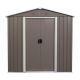 Tenleaf 6 ft. W x 4 ft. D Gray Metal Shed with Double Door, Metal Floor Base (24 sq. ft.) FCBF12-531