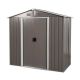 Sudzendf 8 ft. W x 4 ft. D Outdoor Brown Metal Storage Shed with Vents (32 sq. ft.) 3122W7422