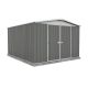 ABSCO Regent 10 ft. W x 12 ft. D Metal Garden Storage Shed in Woodland Gray with SNAPTiTE Assembly System (118 sq. ft.) AB1120