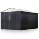 VIWAT 8 ft. W x 12 ft. D Outdoor Metal Shed Storage with Updated Frame Structure and Lockable Doors, White (96 sq. ft.) SSH-M0812-BW