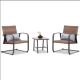 Unbranded 4 Piece Wicker Patio Conversation Seating Set, Spring Chair, Padded Seat and Back Pillow, for Garden, and Backyard LH-20