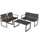 Liviza 4-Piece Metal Patio Conversation Seating Set OUS64412