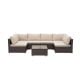 Sudzendf 7-Piece Wicker Patio Furniture Set, Outdoor Sectional Sofa Set All Weather Patio Furniture Set with Beige Cushions 2024-5-7-2