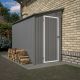 Thanaddo 4 ft. W x 8 ft. D Metal Storage Lean-To Shed, Gray (30 sq. ft.) MGRP160899