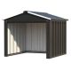 Aobabo Outdoor Storage Shed 3 ft. W x 3 ft. D Metal Sheds Outdoor Storage (9 sq. ft.) for Backyard Garden Patio Lawn, Black ZZFS-S233-B