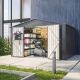 Clihome 8 ft. W x 10 ft. D Outdoor Metal Storage Shed in Black (80 sq. ft.) CL-QFW-00001