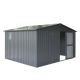 JimsMaison 11 ft. W x 9 ft. D Dark Gray Metal Shed with Windows and Vents (99 sq. ft.) JMCPSTG01DG