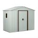 Clihome 8 ft. x 4 ft. Outdoor White Metal Shed Storage with Metal Floor Base and Window (32 sq. ft.) CL-WC5439WH