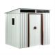 Clihome 6 ft. x 5 ft. Outdoor Grey Metal Storage Shed with Metal Floor Base and Window (30 sq. ft.) CL-WC5442WH