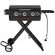 Royal Gourmet 23 in. 3-Burner Propane Gas Griddle with Collapsible Stand and Side Shelf, Left Spice Rack, 25,500 BTU, Black PD3001
