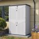 Sizzim 4.3 ft. W x 2.4 ft. D Plastic Shed with Double Door (9.5 sq. ft.) SM-SZGJF-52G-1