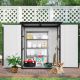 Boosicavelly 5 ft. W x 3 ft. D White Black Plastic Shed with Lockable Door (15 sq. ft.) BOWWCSTG25B