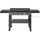 Royal Gourmet 34-in. 4-Burner Propane Gas Griddle with Collapsible Side Shelves and Storage Baskett, 52,000 BTU, Black GB4005