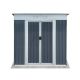 JimsMaison 6 ft. W x 4 ft. D Gray Metal Outdoor Storage Shed with Sliding Doors (24 sq. ft.) JMHCSTG03GR