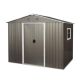 Siavonce 8 ft. x 6 ft. Metal Storage Shed with Outdoor Window Grey, 39.41 sq. ft. XMJ-P146761