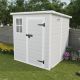 Cesicia 6 ft. W x 6 ft. D Waterproof Resin Outdoor Storage Plastic Shed with Floor and Lockable Doors (36 sq. ft.) 6F6SShed1
