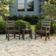 POLYWOOD Grant Park 3-Piece Farmhouse Plastic Outdoor Patio Conversation Set in Mahogany PWS2723-1-MA