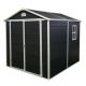 Unbranded Black 8 ft. W x 6 ft. D Resin Outdoor Storage Shed Kit with Window for Garden Patio (48 sq. ft.) LV-205