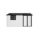 Zeus & Ruta 12 ft. W x 10 ft. White Metal Garden Sheds,Outdoor Storage Sheds with Window for Patio (120 sq. ft.) HWD-290