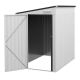 Siavonce 4' x 6' Metal Outdoor Storage Shed, Lean to Storage Shed with Lockable Door and 2 Air Vents, White, 27 sq.ft. XMJ-P229424
