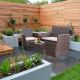 Unbranded 4-Piece Wicker Patio Conversation Set with Beige Cushions for Backyard Porch Garden Poolside Balcony Z07412ZHMQ