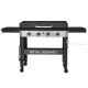 Royal Gourmet 4 Burner Propane Gas Griddle with Hood, Black & Silver, 732 Sq. In. Cooking Area, Side Shelves and Front Basket GB4007P