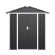 Aobabo Outdoor Storage Shed 6 ft. W x 4 ft. D Metal Sheds Outdoor Storage (24 Sq. Ft.) for Backyard Garden Patio Lawn in Black ZZFS-S664-XB