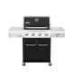 Nexgrill Gourmet Pro 4-Burner Propane Gas Grill with Side Burner in Black and PVC Cover Bundle 300-10114