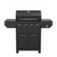 Nexgrill 4-Burner with Side Burner Propane Gas Grill in Black and PVC Cover Bundle 300-10115