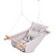 SVOPES Canvas Hammock Swing, Vinyl Outdoor Swing Set with 150 lbs. Capacity, 3 Modes Baby Swing, 5-Point Harness, Wooden Seat FBDCQQZYFBZYMBCRWV0-1218