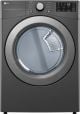 LG - 7.4 Cu. Ft. Smart Electric Dryer with FlowSense Duct Clogging Indicators - Middle Black