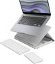 Logitech - Casa Pop-Up Desk Work From Home Kit Compact Wireless Keyboard, Touchpad and Laptop Stand for Laptop/MacBook (10” to 17”) - Nordic Calm