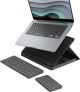 Logitech - Casa Pop-Up Desk Work From Home Kit Compact Wireless Keyboard, Touchpad and Laptop Stand for Laptop/MacBook (10” to 17”) - Classic Chic