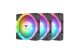 Thermaltake - SWAFAN EX12 ARGB Sync 120mm Computer Case Cooling Fan TT Premium Edition (3-Pack) - Black