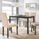 Baxton Studio Andrew 5-Piece Beige Fabric Upholstered Dining Set 5255-6231-HD