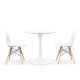 Gymax 3-Piece Dining Kitchen Set Modern Round Dining Table Chairs Set for Small Space GYM11415